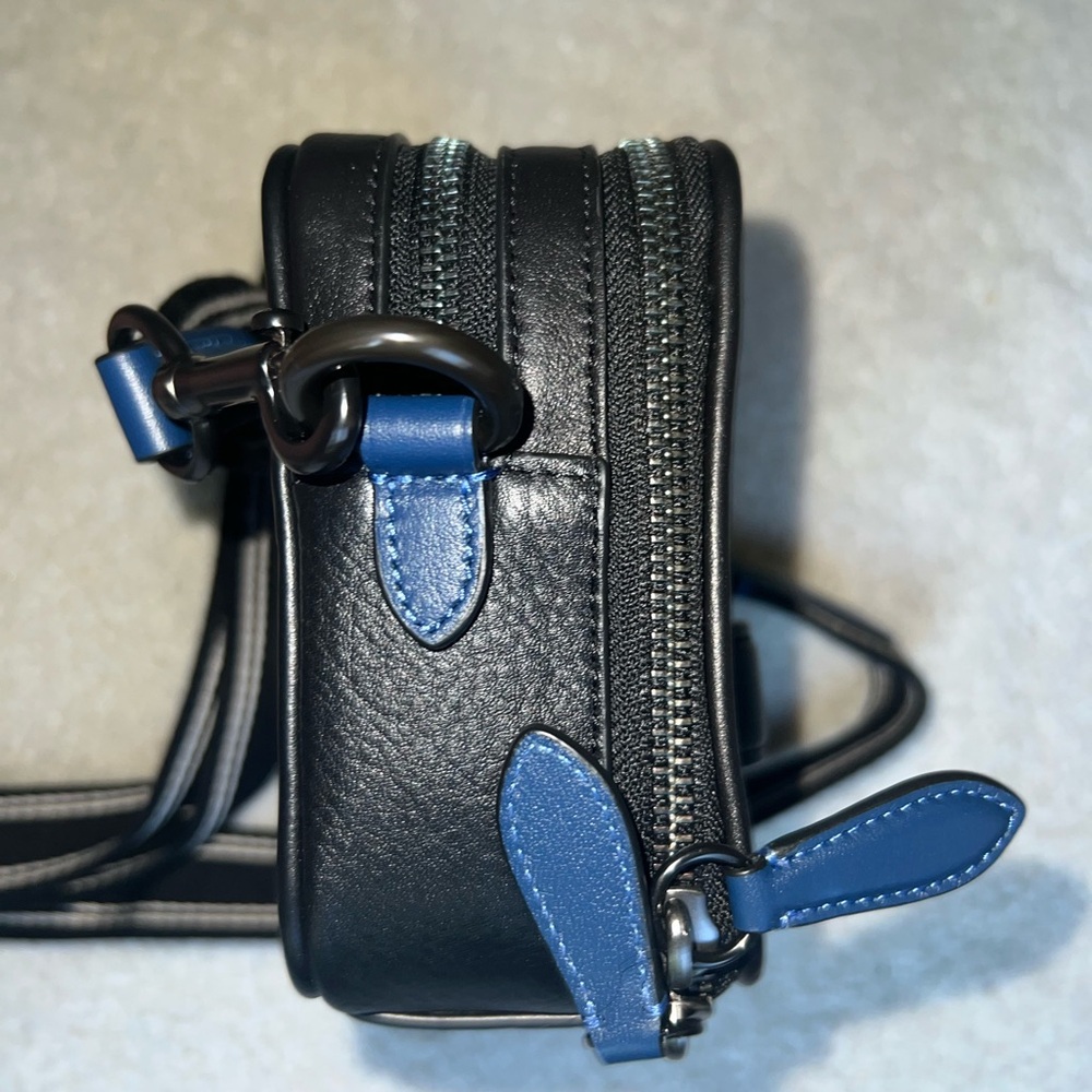 Coach Black Denim Crossbody Charter + Wallet - Picture 8 of 16